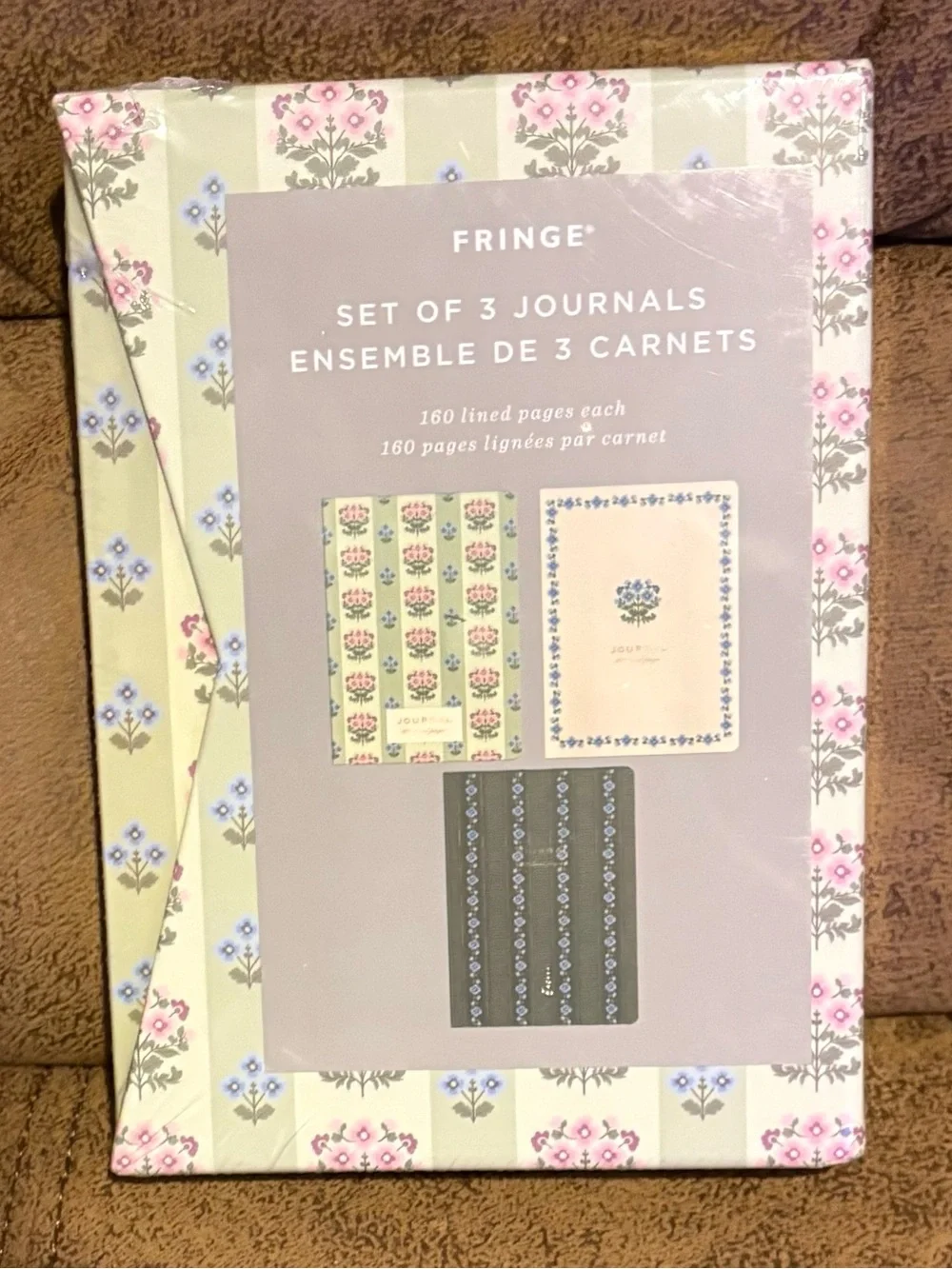 Fringe Set of 3 Floral Journals - NEW